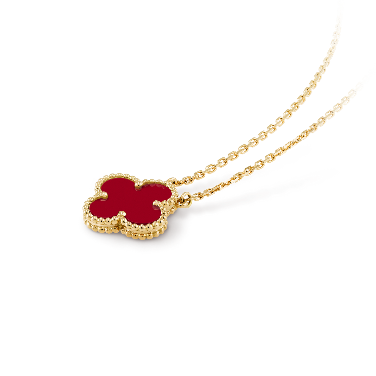 Cupidon 18ct Yellow Gold Four Leaf Clover Necklace