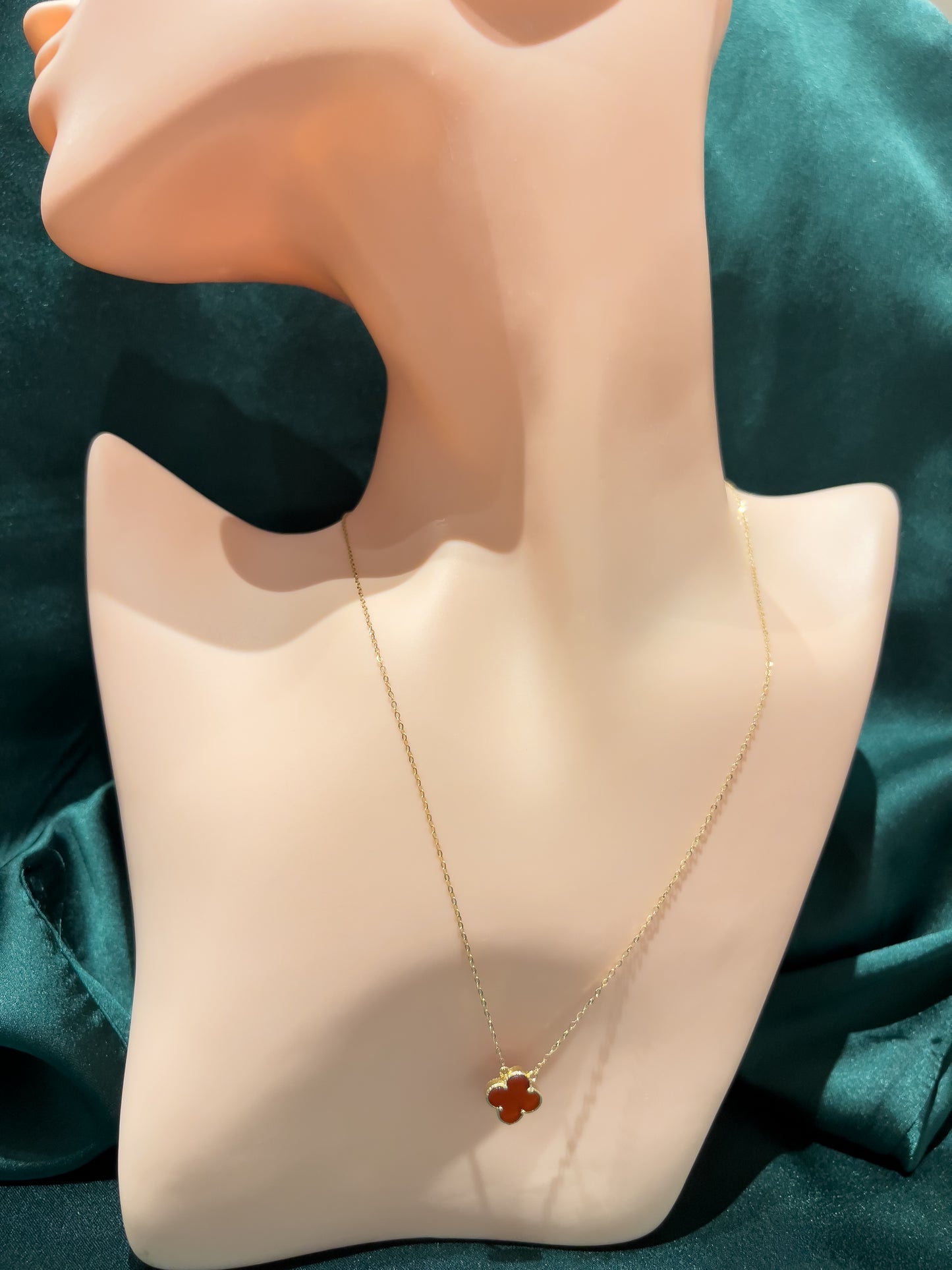 Cupidon 18ct Yellow Gold Four Leaf Clover Necklace