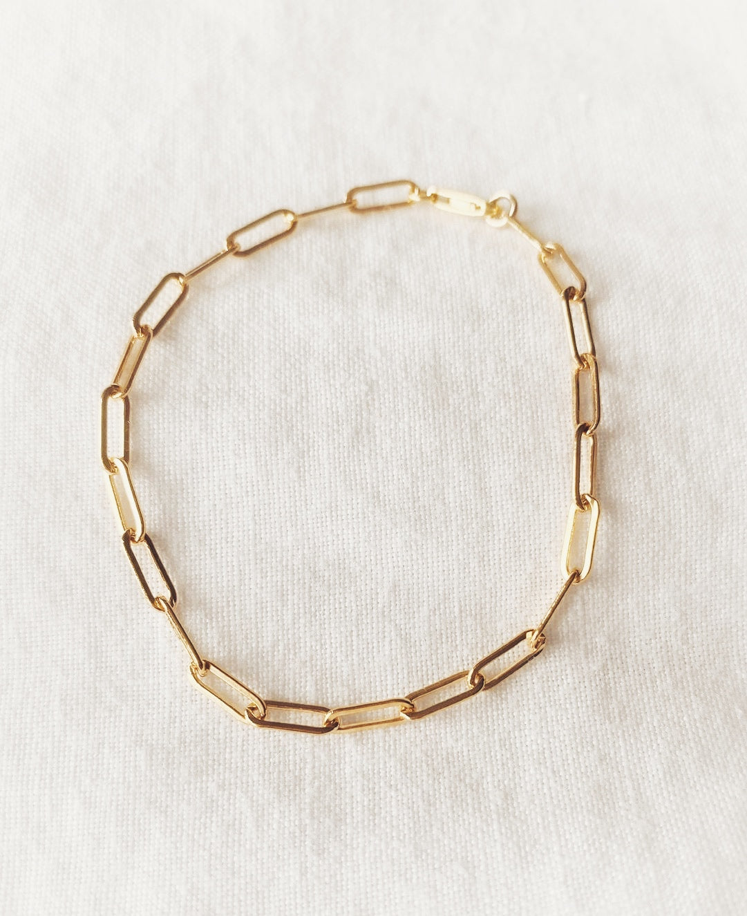 Paperclip Bracelet in 18ct Yellow Gold